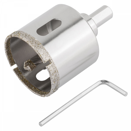 Коронка кольцевая по керамограниту ,камню и кафелю алмазная с центровочным сверлом 45*70 мм на сайте Стройсервис
