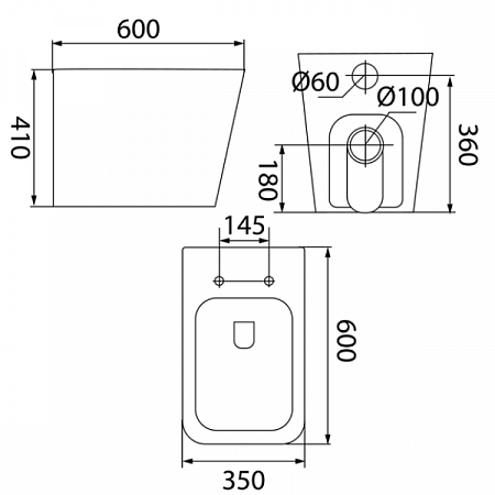 Унитаз подвесной BILD безободковый BILRDSEi26 IDDIS (10)