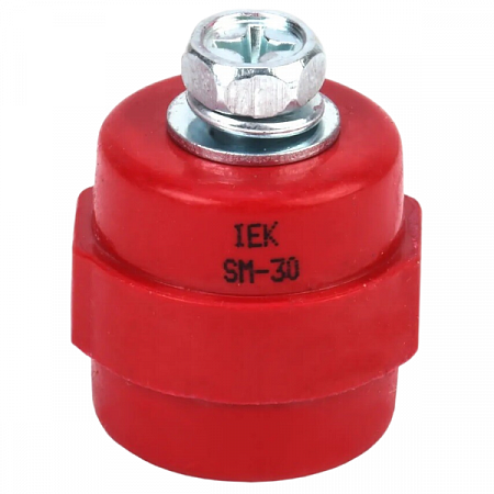 Изолятор SM30 (М8) силовой с болтом IEK YIS11-30-08-B на сайте Стройсервис
