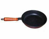 Сковорода чугунная д.240мм, в.50мм, "ГРИЛЬ" дер. ручка Балезино на сайте Стройсервис
