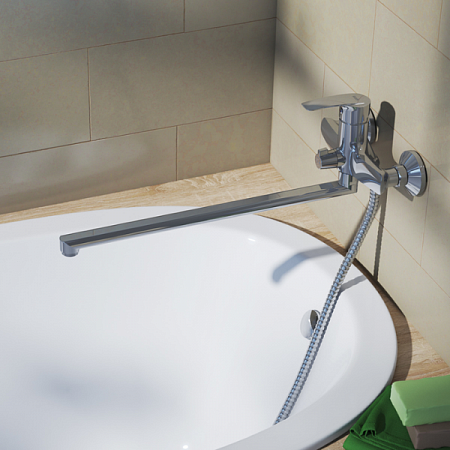 Смеситель для ванны VIBE с длинным изливом VIBSBL2i10WA IDDIS