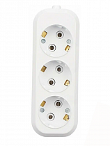 Колодка 3-х местная с/з белая Rexant на сайте Стройсервис
