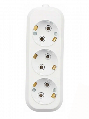 Колодка 3-х местная с/з белая Rexant на сайте Стройсервис
