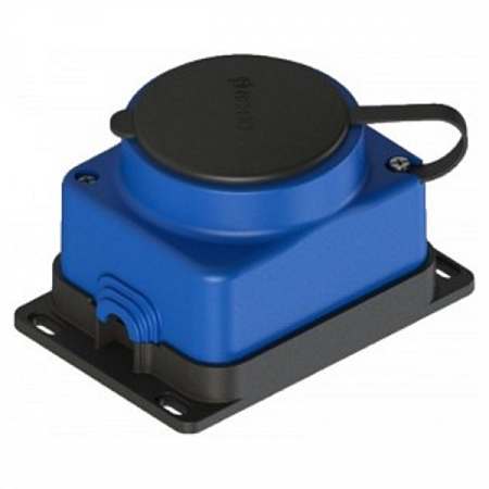 NE-AD розетка прямая 1 гн. с загл. каучук 2Р+РЕ 1х16А 220-240V IP44 Синий 4603 на сайте Стройсервис
