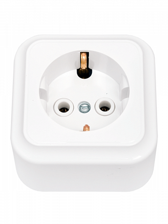 Пралекса-розетка 1 мест. з/к ОУ белая 16А 250В СВЕТОПРИБОР на сайте Стройсервис
