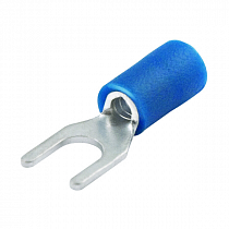 Наконечник вилочный изолированный 4.3 мм 1.5-2.5 мм² (НВи 2.5-4/НВи 2-4) синий REXANT на сайте Стройсервис
