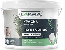 Краска ВД фактурная ЛАКРА Белый 18кг на сайте Стройсервис
