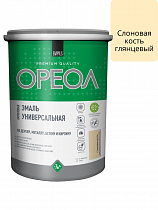 Эмаль акриловая "ОРЕОЛ" глянцевая слоновая кость 1 кг на сайте Стройсервис
