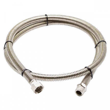 Подводка сильфон для газа 1/2" 1 м гайка - штуцер на сайте Стройсервис
