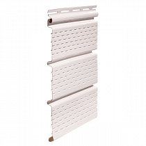 Софит с перфорацией 3х досок    БЕЛЫЙ 300*3000мм 1шт=0,9м²  1уп=10шт=9м²  на сайте Стройсервис
