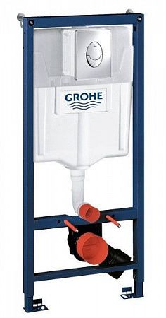 Система инсталляции "GROHE RAPID SL"3в1 в сборе для подвесного унитаза, с накладной панелью Skate Air на сайте Стройсервис

