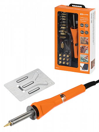 Набор для выжигания "Профи", паяльник 30 Вт, 230 В, 20 декоративных насадок, подставка, кейс, TDM на сайте Стройсервис
