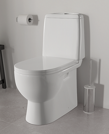 Унитаз-компакт "BEST SL DM" 2-реж. белый(сидение дюропласт с микролифтом) на сайте Стройсервис
