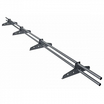 Снегозадержатель трубчатый NewLine 3м, D-25мм, 4 опоры, серый графит (RAL 7024) на сайте Стройсервис
