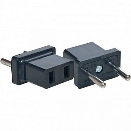 AY-KA (АЙКА) вилка-переходник (адаптер) плоский черный 10А 250В (Турция) 7714000 на сайте Стройсервис
