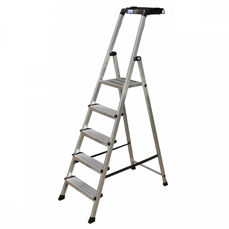 Стремянка 5 ступеней универсальная Krause MONTO SECURY на сайте Стройсервис
