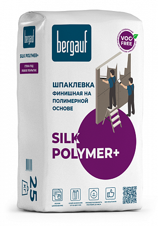 Шпаклевка белая полимерная финишная Silk Polymer +, 25кг Bergauf , 1/48 на сайте Стройсервис
