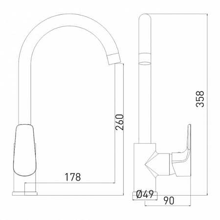 Смеситель для кухни GROSS AQUA Evo Matt White 3118297MW-B-02