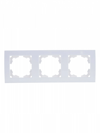 Рамка 3-м Бриллиант горизонт. белая на сайте Стройсервис
