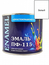 Эмаль ПФ-115 белая  1,8кг ПРОСТОКРАШЕНО! на сайте Стройсервис
