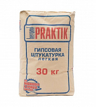 Штукатурка гипсовая легкая 30кг Bergauf Praktik, 1/49 на сайте Стройсервис
