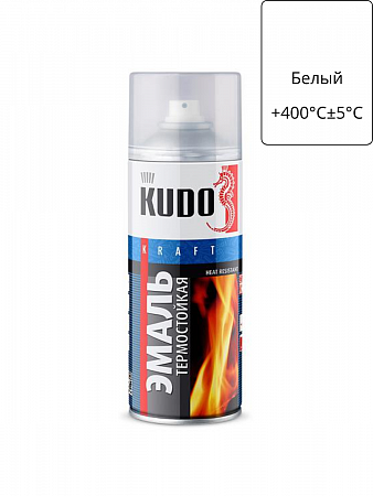 Эмаль аэрозольная термостойкая белый +400°С 520мл КУДО на сайте Стройсервис
