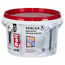 "DALI" краска акриловая для обоев - 2,5л база А на сайте Стройсервис
