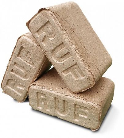 Топливные брикеты RUF в форме кирпичика БЕРЁЗОВЫЕ  1уп/12 брикетов  на сайте Стройсервис
