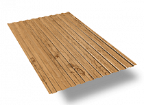 Профнастил Полимер С8 2м 0,45 1150/1200 ДПП W003  ЗОЛОТОЙ  ОРЕХ 3D на сайте Стройсервис
