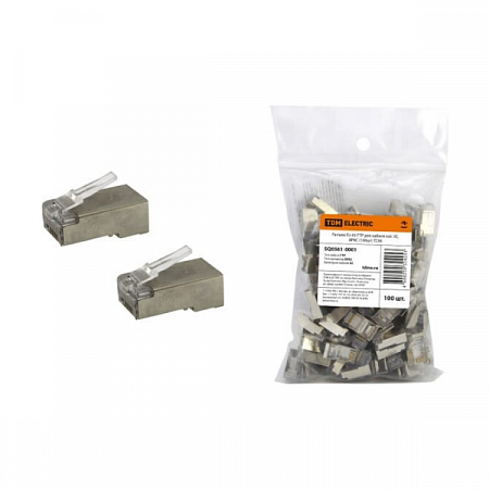 Разъем RJ-45 FTP для кабеля кат. 5Е, 8P8C (100шт) TDM на сайте Стройсервис

