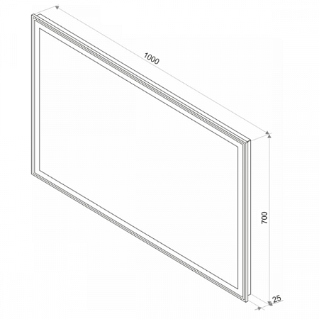 Зеркало Aralia LED 1000*700 с сенсором алюминевый профиль 3ЛП446 Агава