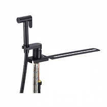 Смеситель D-Lin с гигиеническим душем, креплением на унитаз, черный на сайте Стройсервис
