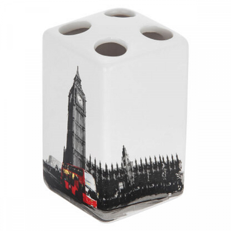 Держатель для зубных щеток Рыжий кот Лондон, керамика ТВН-L на сайте Стройсервис
