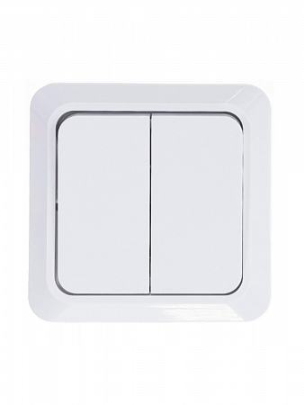 Выключатель 2-кл.ОП Олимп 10А IP20 бел. UNIVersal О0023 на сайте Стройсервис
