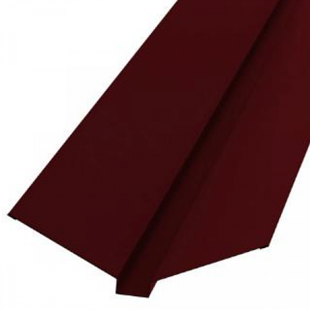 Ендова верхняя 135мм*135мм 2м RAL3005 Красное вино на сайте Стройсервис
