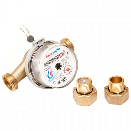 Счетчик воды универсальный ЭКО НОМ-15-110+КМЧ с обратным клапаном (1)