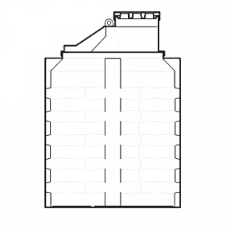 Емкость под септик 3 куб.м (без патрубка и перегородок) Акватек