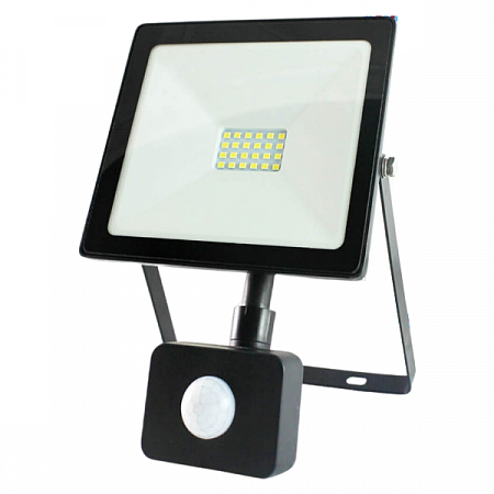 Прожектор светодиодный   30Вт IP65 6500К черный с датч. движ.СДО-04-030Н-Д Народный ТДМ на сайте Стройсервис
