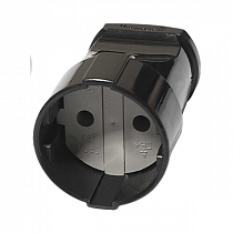 Штепсель без заземления черный 10А UNIVersal А0115 на сайте Стройсервис
