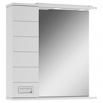 Шкаф-зеркало Cube 65 Эл. левый Домино DC5006HZ на сайте Стройсервис
