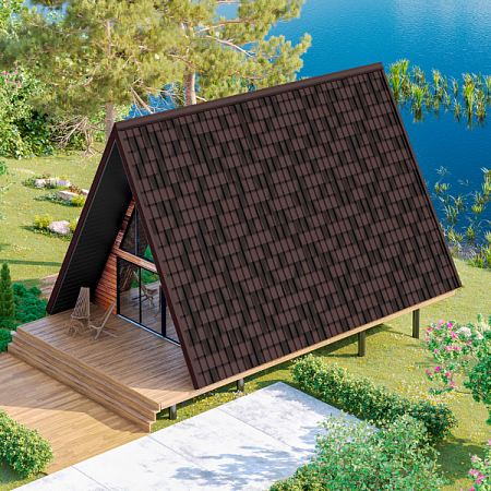 Черепица Ондувилла БРАУНИ / Onduvilla BROWNIE (brown3d) 15/900