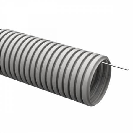 Труба гофрированная ПВХ d16мм с протяжкой сер. (уп.100м) IEK CTG20-16-K41-100I на сайте Стройсервис

