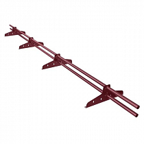 Снегозадержатель трубчатый NewLine 3м, D-25мм, 4 опоры, красное вино (RAL 3005) на сайте Стройсервис
