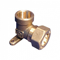 Угольник нерж. 20х3/4" ВР комб. с креплением  на сайте Стройсервис
