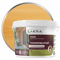 Лак в/д сосна с УФ-фильтром 10кг Лакра на сайте Стройсервис
