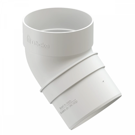 Docke STANDARD Колено 80мм* 45 гр. (белый)  на сайте Стройсервис
