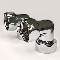 Соединение  углов. г/г 3/4"х3/4" (хром) INDIGO пара на сайте Стройсервис
