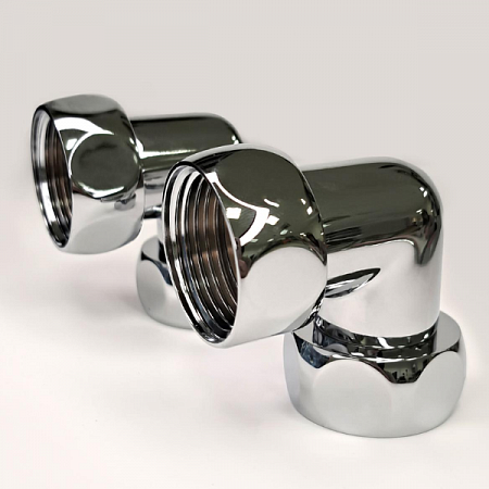 Соединение  углов. г/г 3/4"х3/4" (хром) INDIGO пара на сайте Стройсервис
