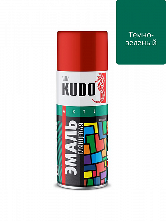 Эмаль алкидная универсальная тёмно-зелёная 520мл KU-1007 KUDO на сайте Стройсервис
