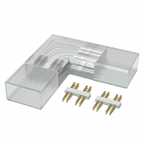 Комплект коннекторов Г-образный для соединения светодиодной ленты 220В, smd 5050 RGB, 60д/м, 5шт. на сайте Стройсервис
